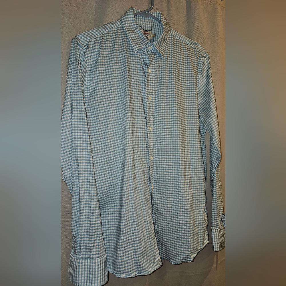 Faherty Light Blue Gingham Button Down Shirt - image 6